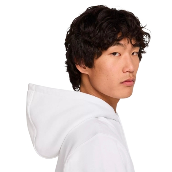 Nike Club Pullover Hoodie Sweat Shirt White Black 611457-100 Men"s Size 2XL XXL - Picture 6 of 11